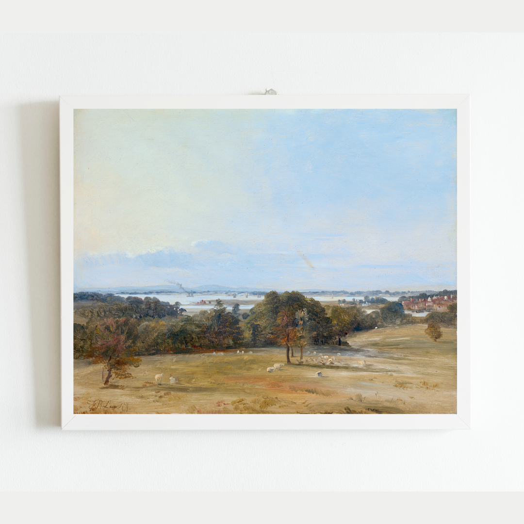Southampton English Landscape Antique Art Print