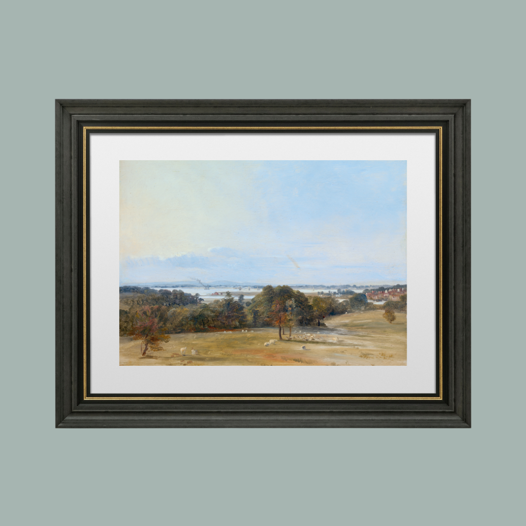 Southampton English Landscape Antique Art Print