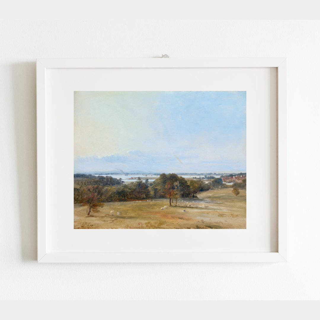 Southampton English Landscape Antique Art Print