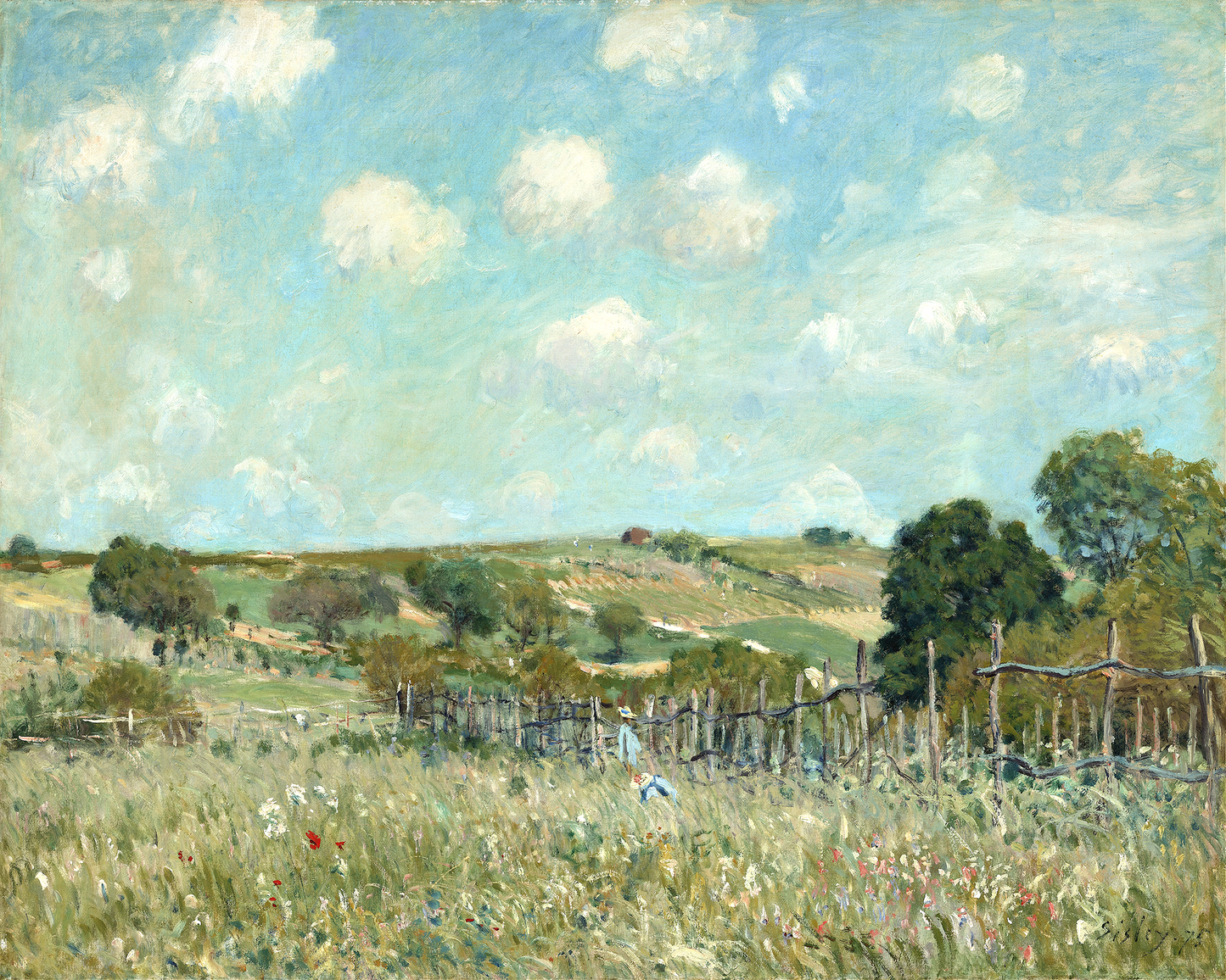 Antique Meadow Landscape Print