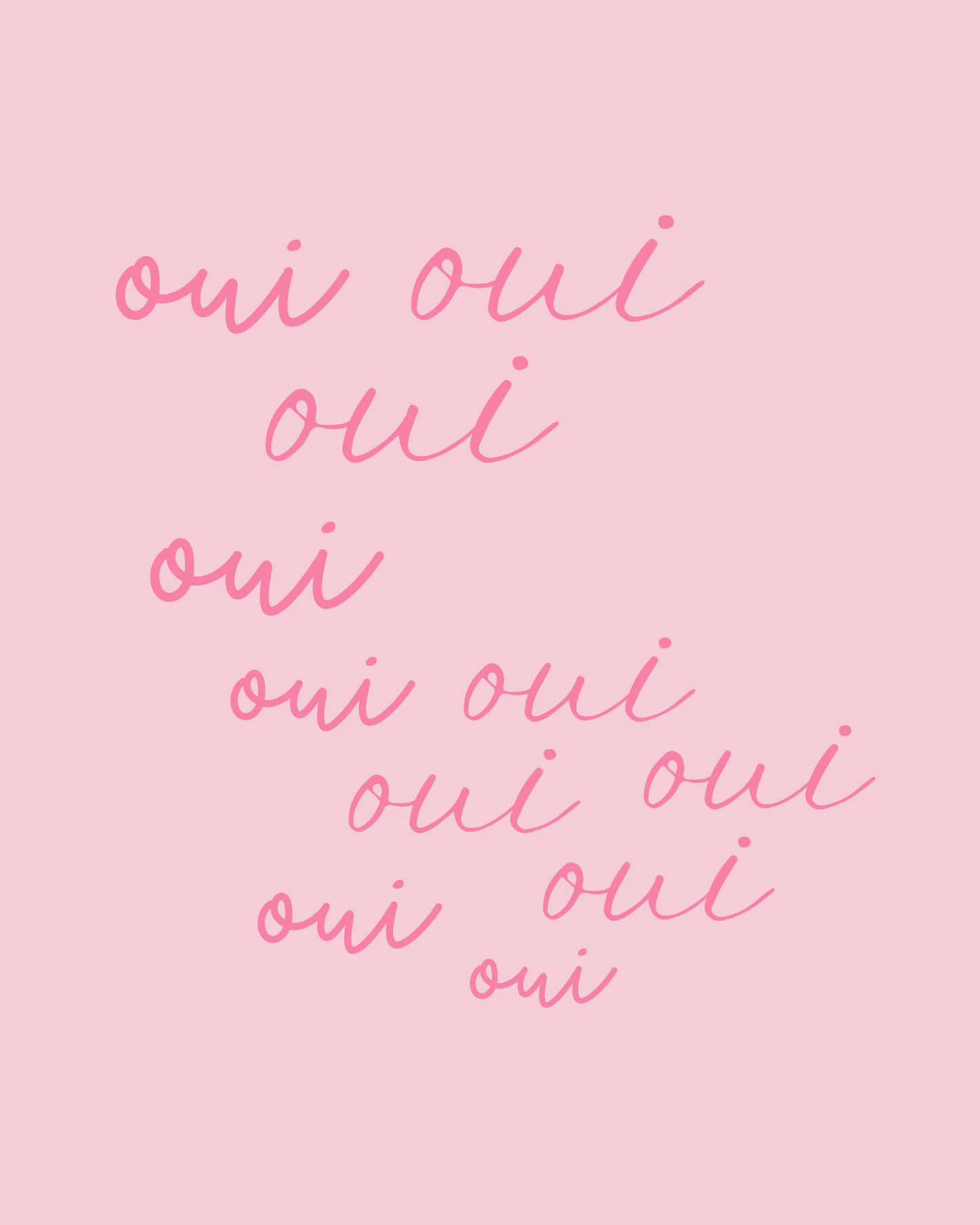 Oui Oui in Pink Art Print