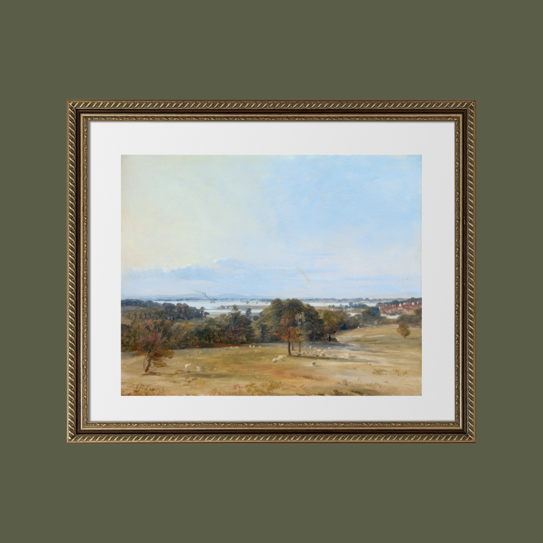 Southampton English Landscape Antique Art Print