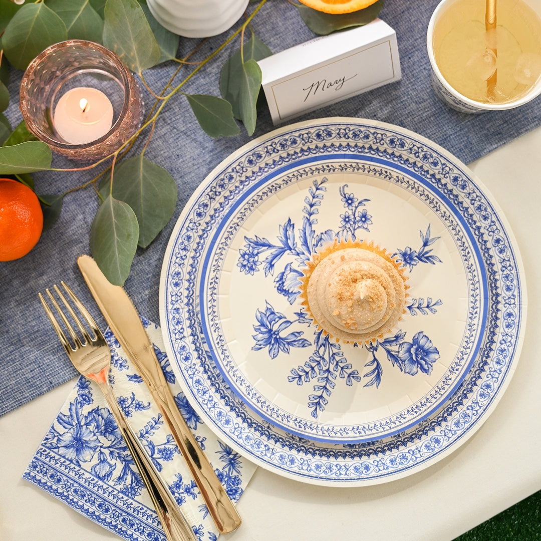 French Toile Paper Cocktail Napkins (25 per Pack)