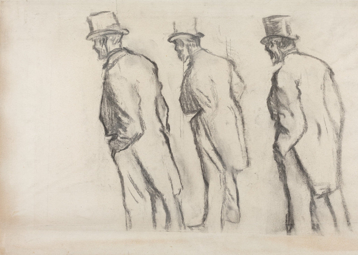 Three Studies of Ludovic Halévy Standing Print