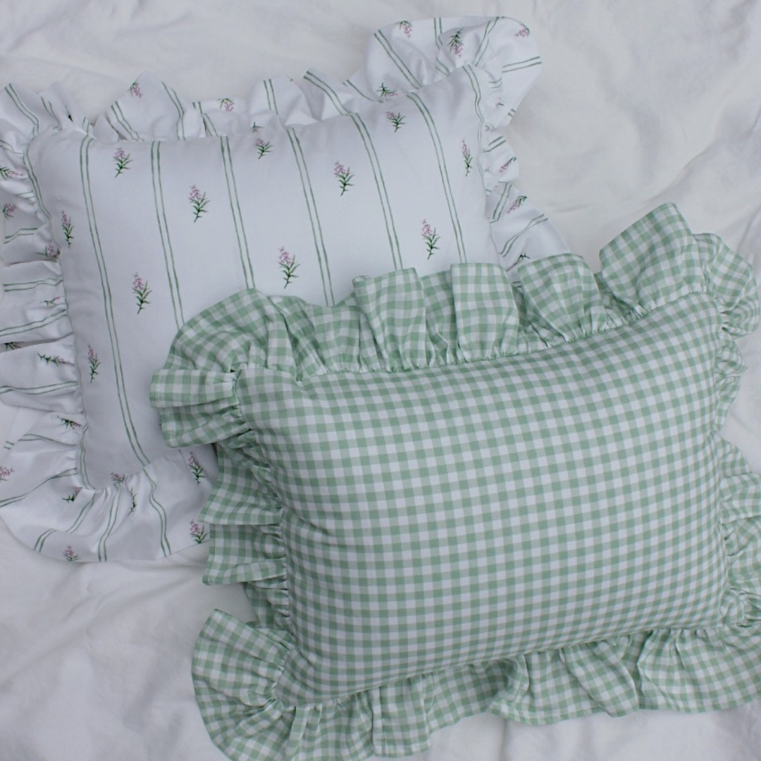 Among the Heather Mini Ruffle Pillow Cover