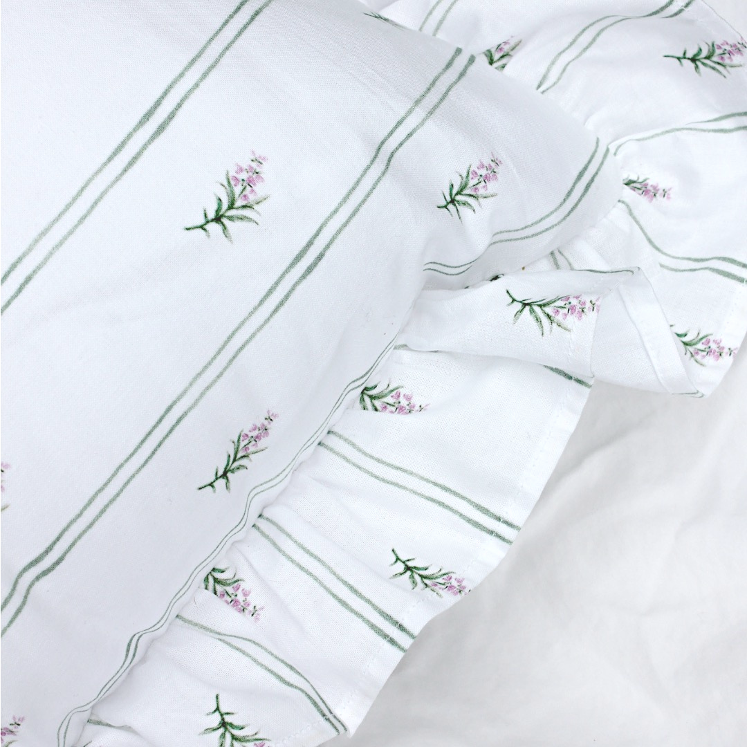 Among the Heather Mini Ruffle Pillow Cover