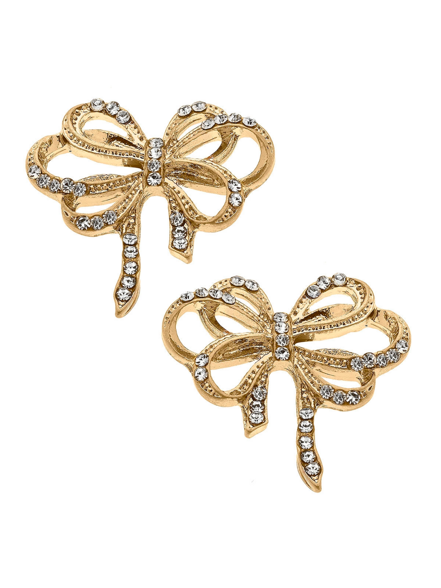 Pavé Bow Stud Earrings