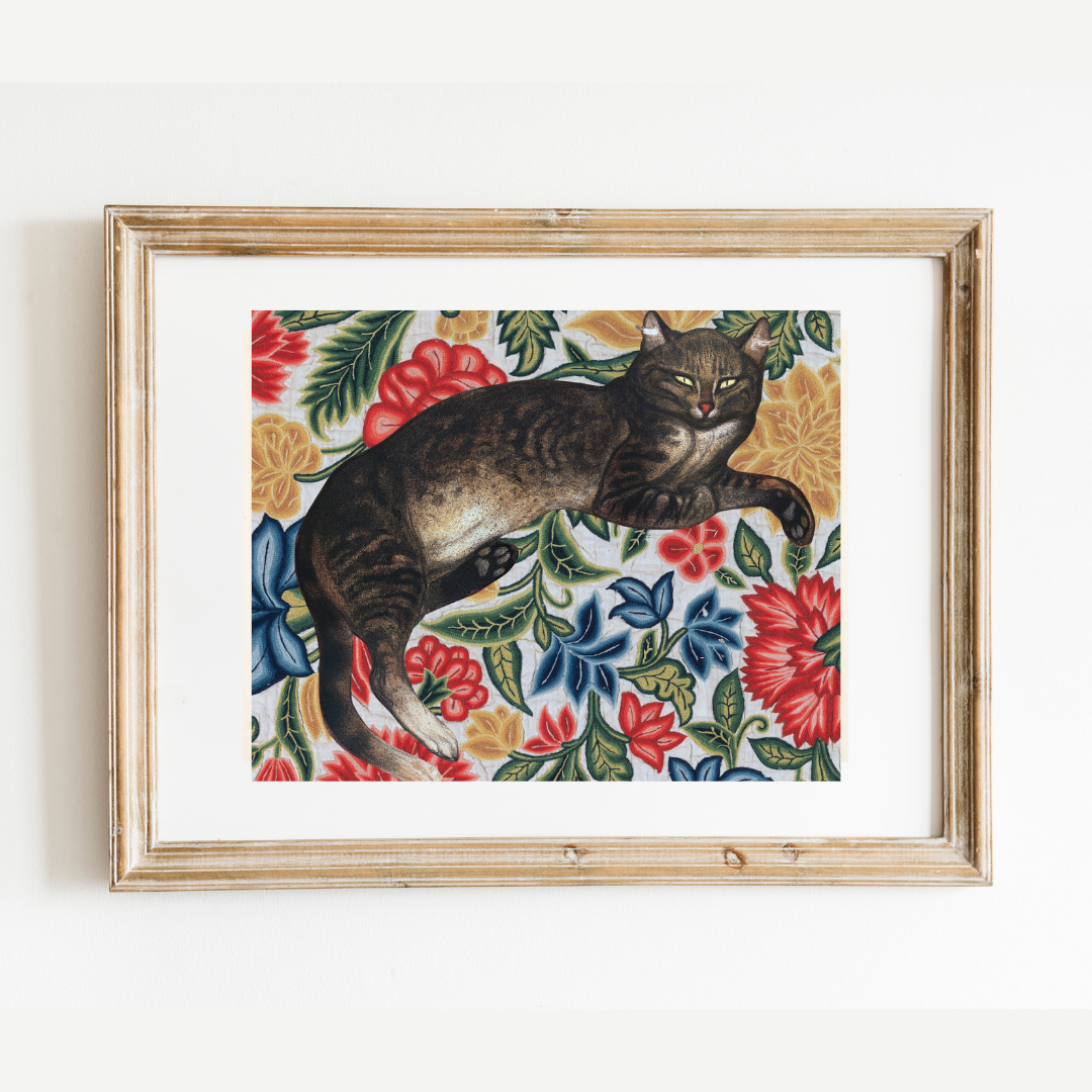 Lounging Cat Art Print