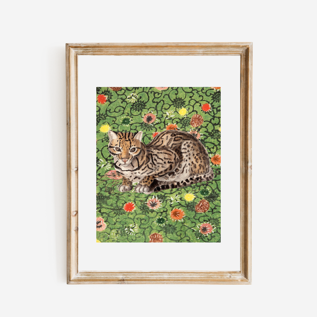 Lounging Leopard Art Print