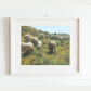 Sheep with Shepherd Antique Art Print