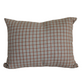 Petite Plaid Pillow Cover in Taupe & Vintage Blue