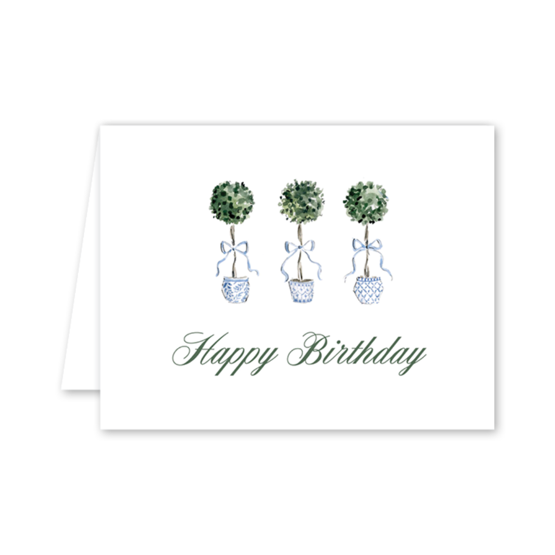 Boxwood & Bows Birthday Card