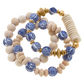 Chinoiserie & Wood Bracelets in Ivory - Set of 3