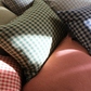 Petite Check Pillow Cover in Green