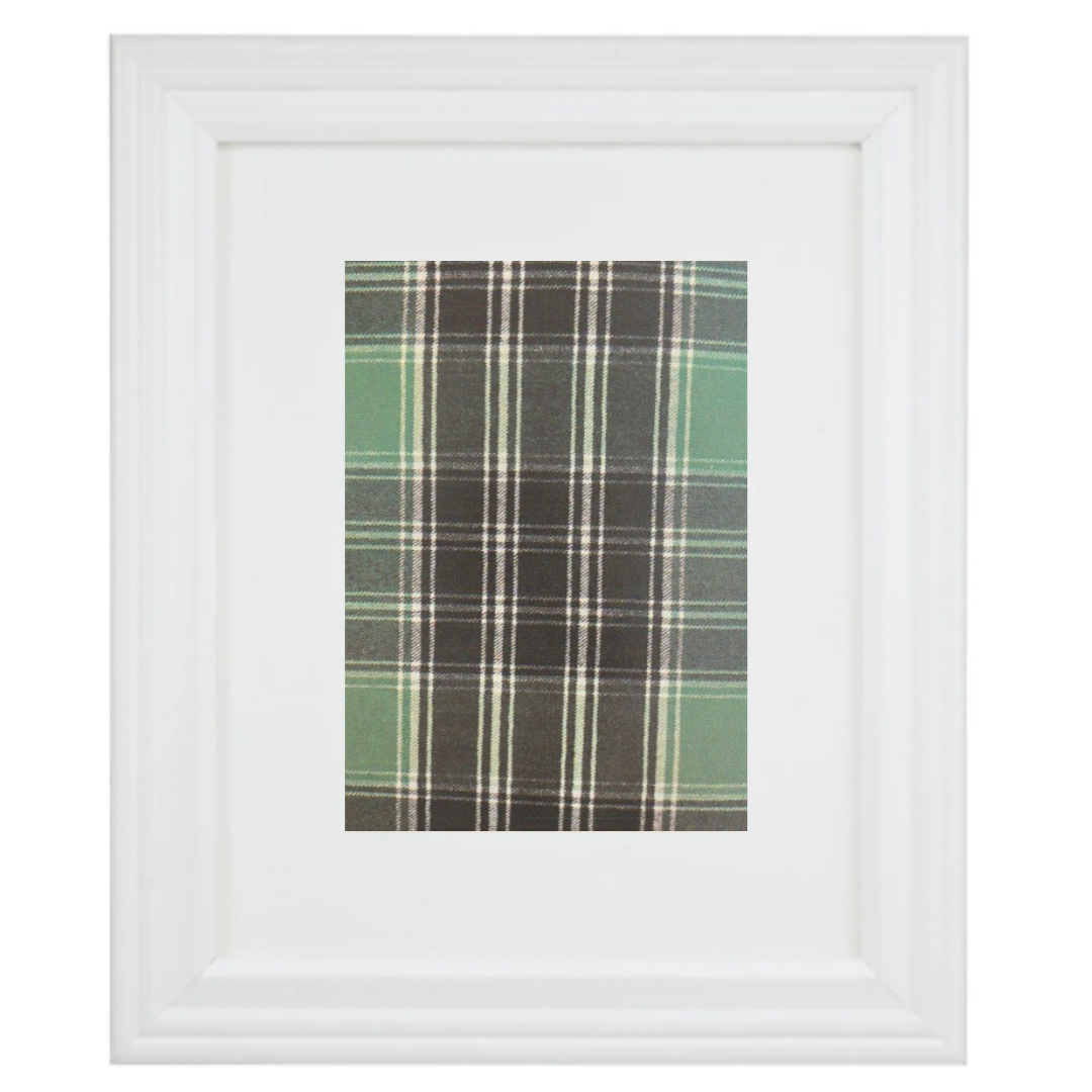 Macdonald of the Isles Tartan - Print & White Frame