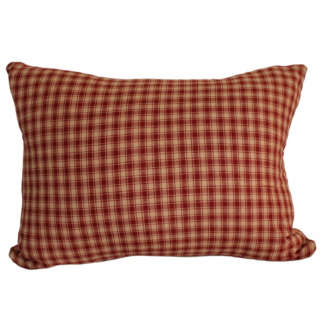 Petite Check Pillow Cover in Red