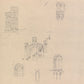 Studies of Castles and Cathedrals 1791 Print