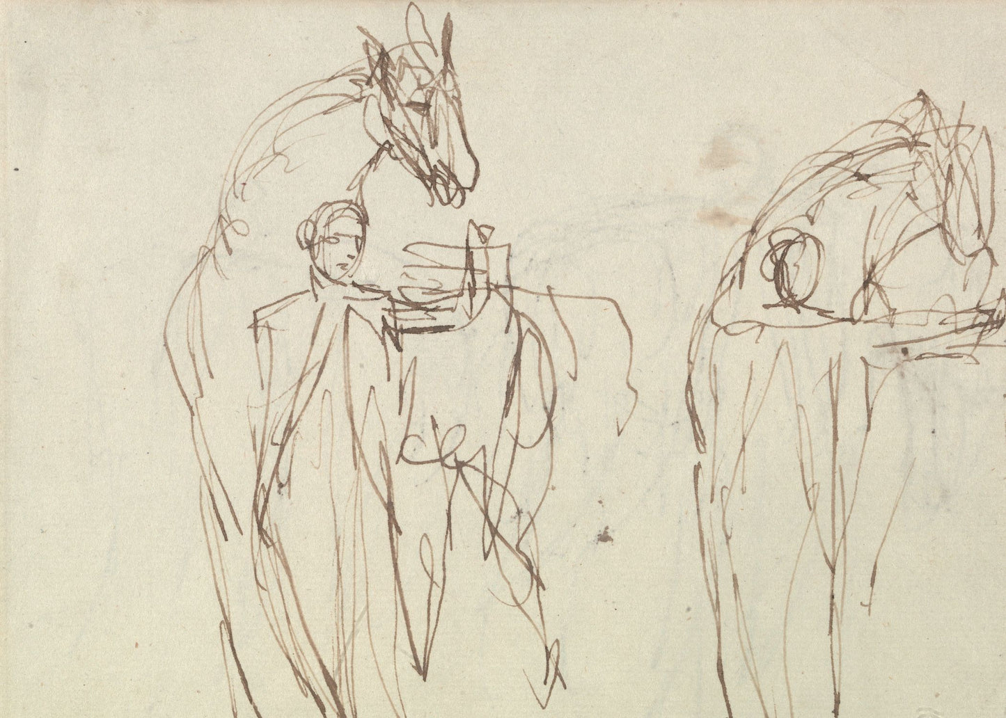 Sketches for a Man with a Horse Print