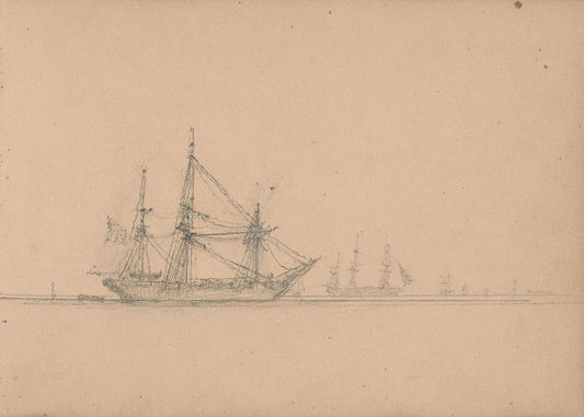 Ship with Ships in the Distance Print