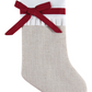Christmas Linen Holiday Stocking