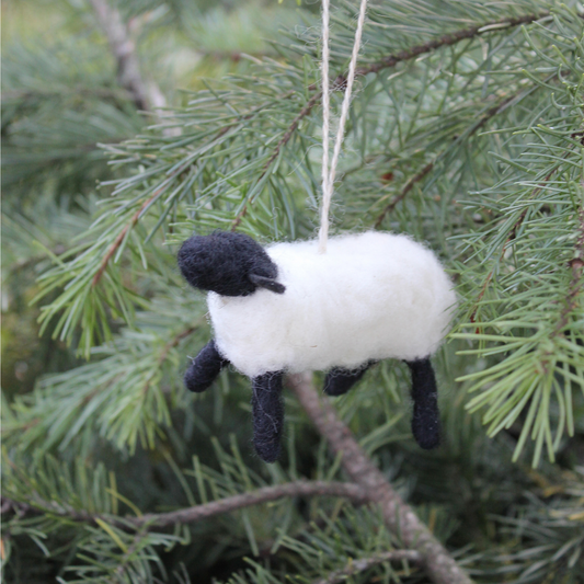 Handmade Wool Sheep Ornament