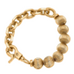 Ribbed Gold Chunky Chain Bracelet