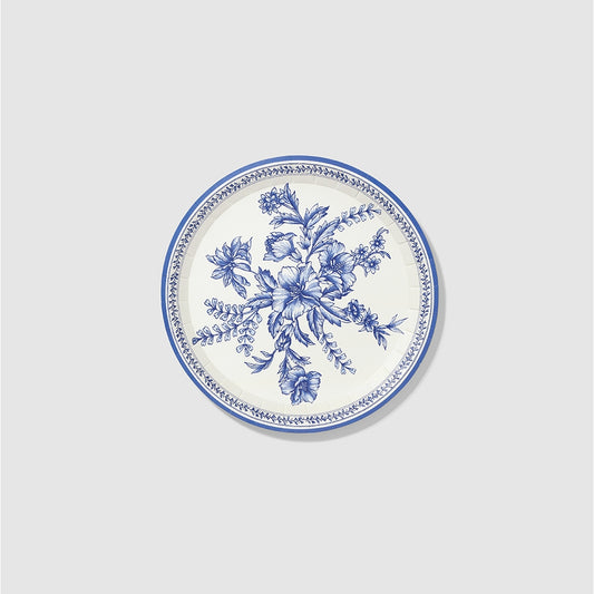 French Toile Small Paper Party Plates (10 per Pack)