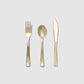 Metallic Gold Plastic Cutlery (30 per Pack)